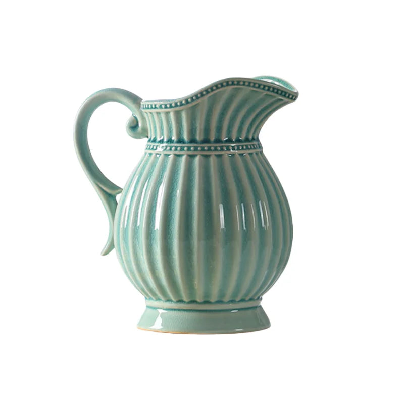Vintage style Blue Ceramic Jug