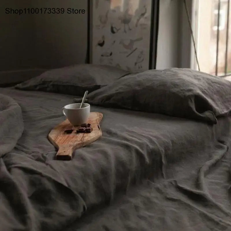 Natural Washed Linen Bed Sheets