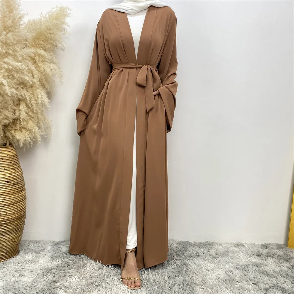 Muslim women hot sell Dubai Abaya Long headscarf dress with belt Islamic dress Abaya women's Abaya African dress