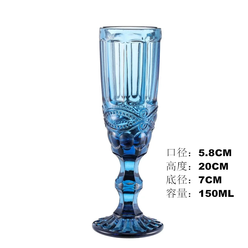 Vintage Embossed Champagne Glass