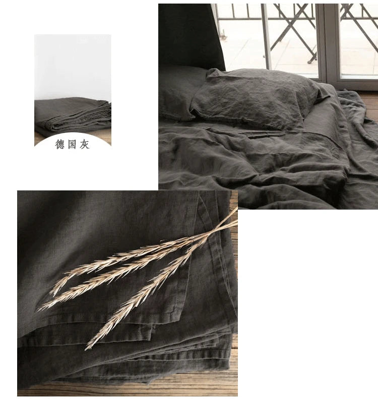 Natural Washed Linen Bed Sheets