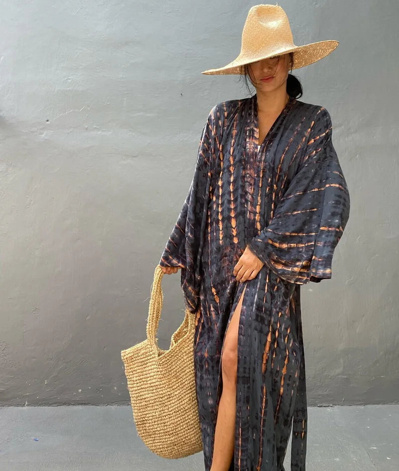 Para Praia 14 Colors Kimonos Bikini Cover Ups Beachwear Beach Robe Femme Long Dress Sarong Women Loose Cardigan Swimsuit Covers