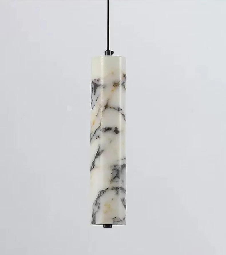 Cylinder Marble Pendant Light