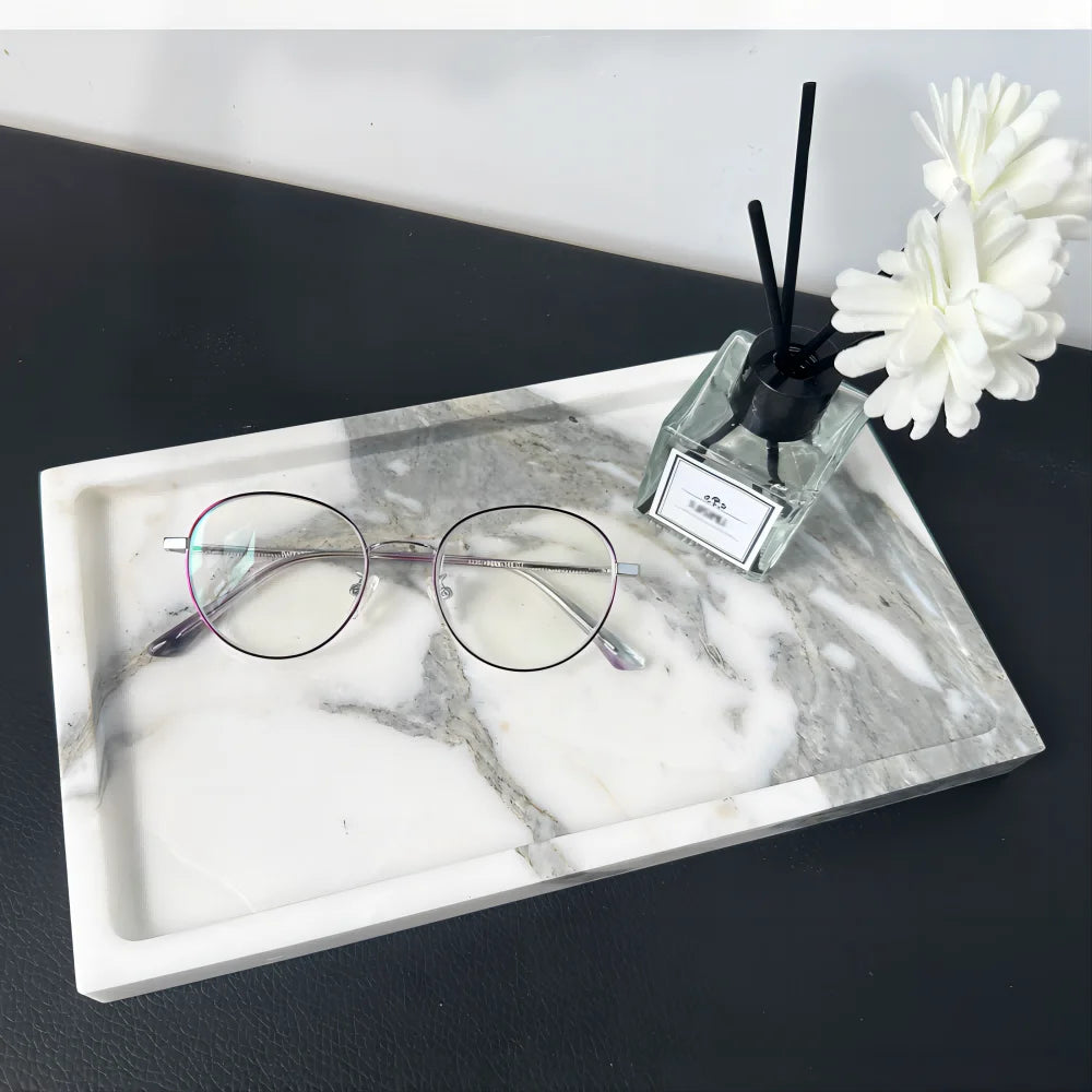 Rectangular Natural Marble Tray