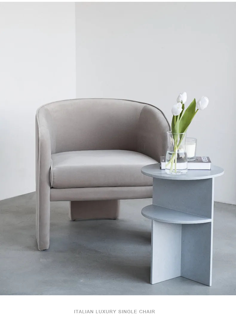 Burnt Orange Velvet Arm Chair