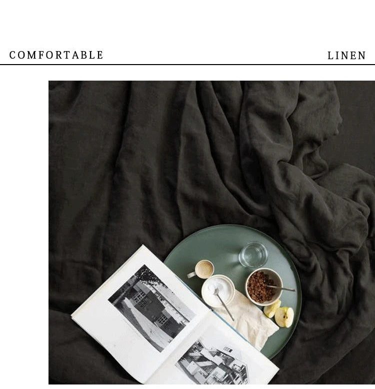 Natural Washed Linen Bed Sheets