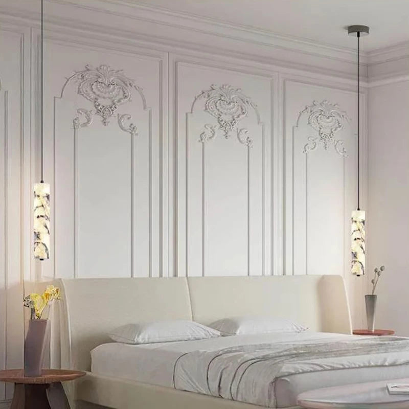 Cylinder Marble Pendant Light