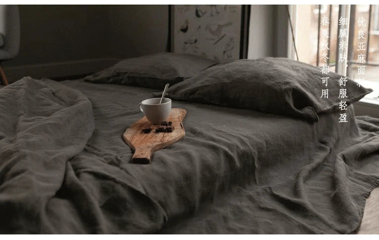 Natural Washed Linen Bed Sheets
