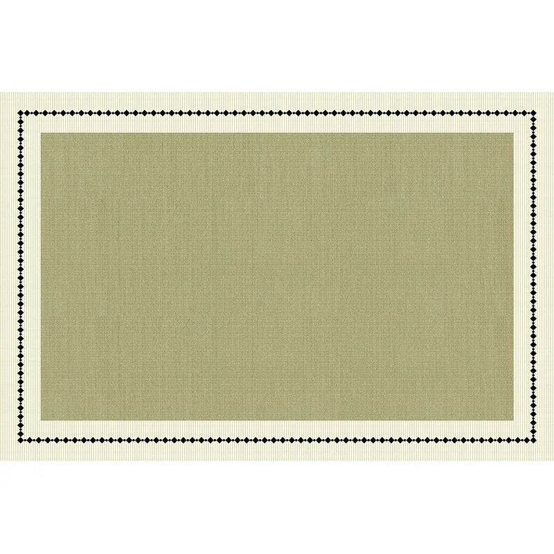 Olive rug with border