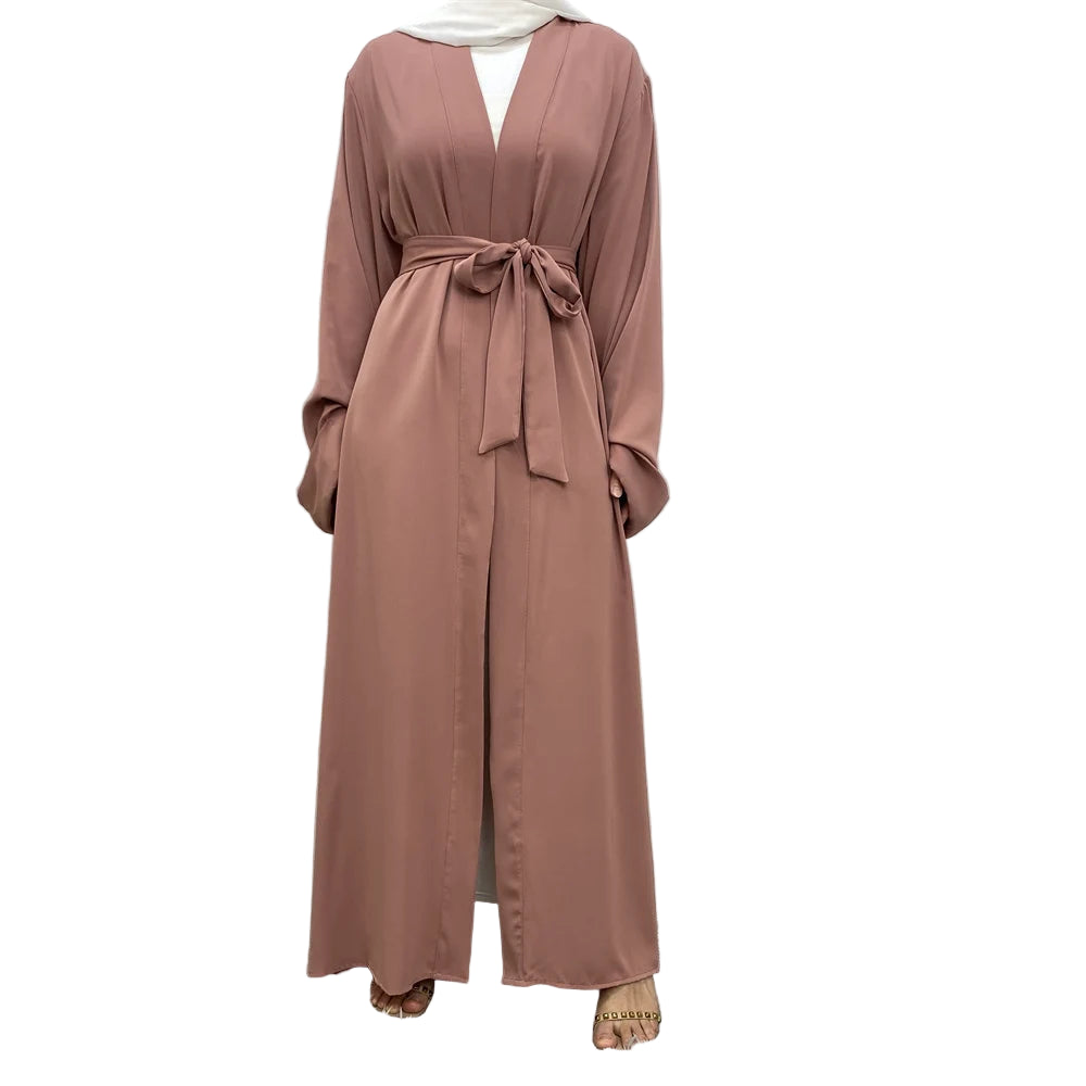 Muslim women hot sell Dubai Abaya Long headscarf dress with belt Islamic dress Abaya women's Abaya African dress