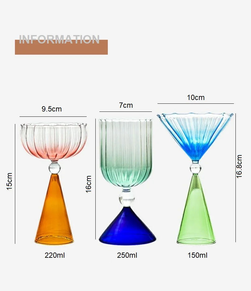 Retro two-tone Cocktail Glass