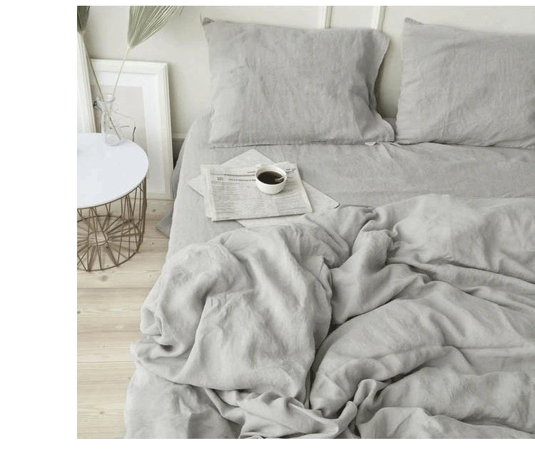 Natural Washed Linen Bed Sheets