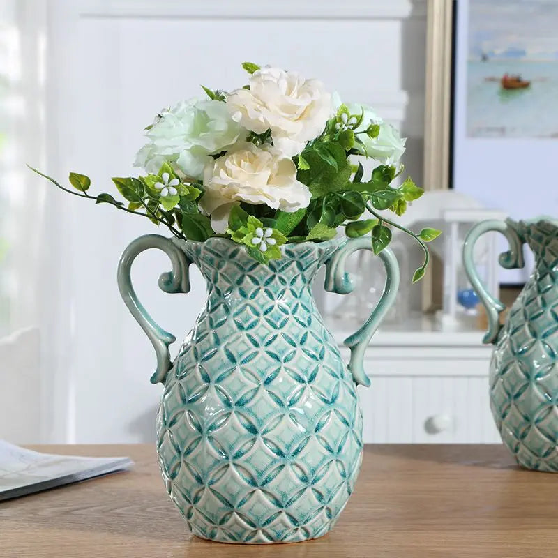 Vintage style Blue Ceramic Jug