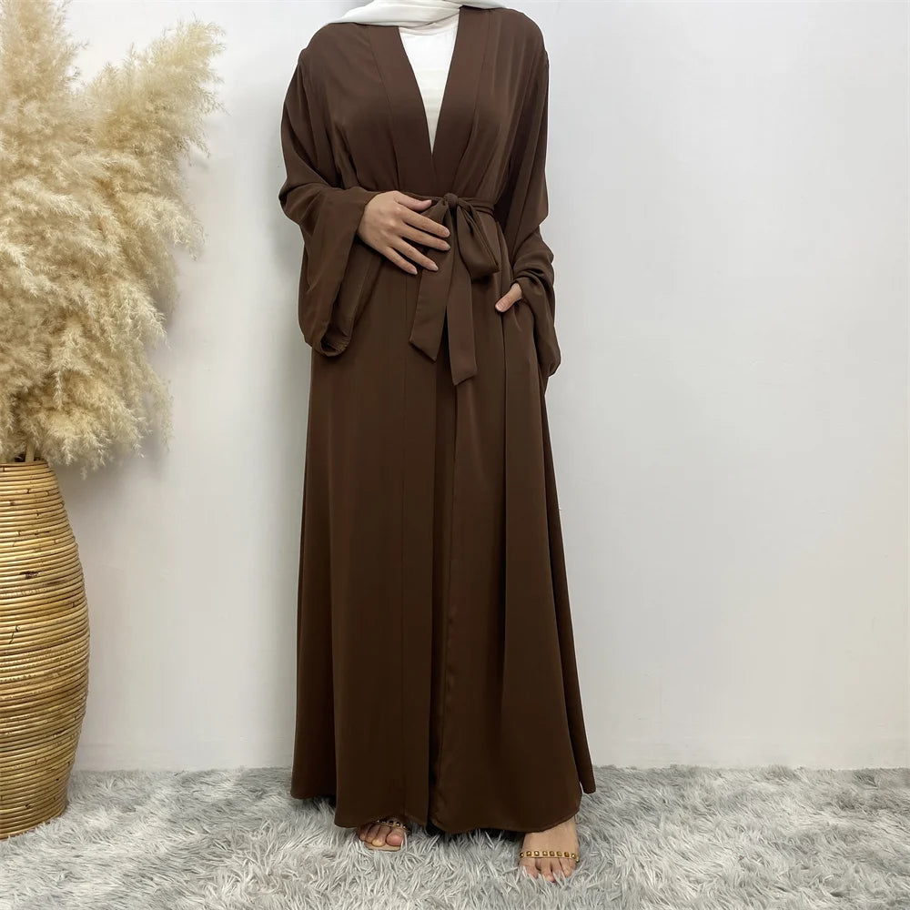 Muslim women hot sell Dubai Abaya Long headscarf dress with belt Islamic dress Abaya women's Abaya African dress