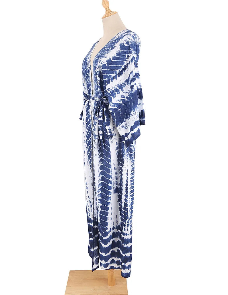 Para Praia 14 Colors Kimonos Bikini Cover Ups Beachwear Beach Robe Femme Long Dress Sarong Women Loose Cardigan Swimsuit Covers