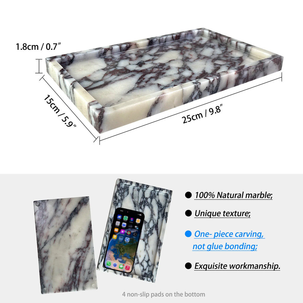 Rectangular Natural Marble Tray