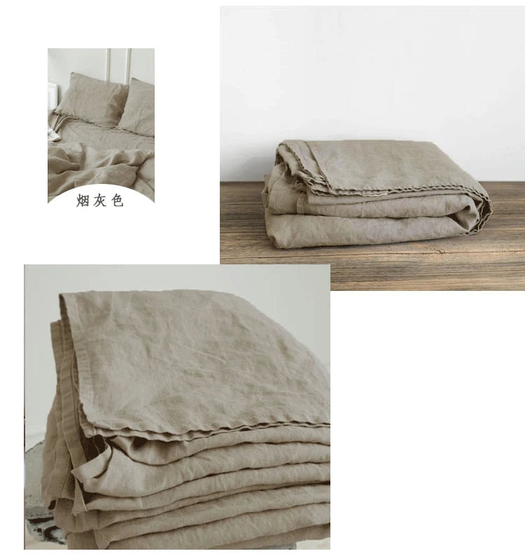 Natural Washed Linen Bed Sheets