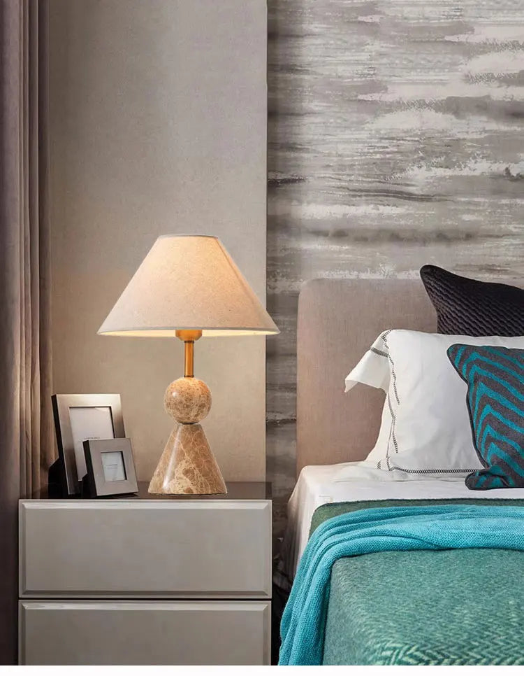 Art Deco Marble Table Lamp