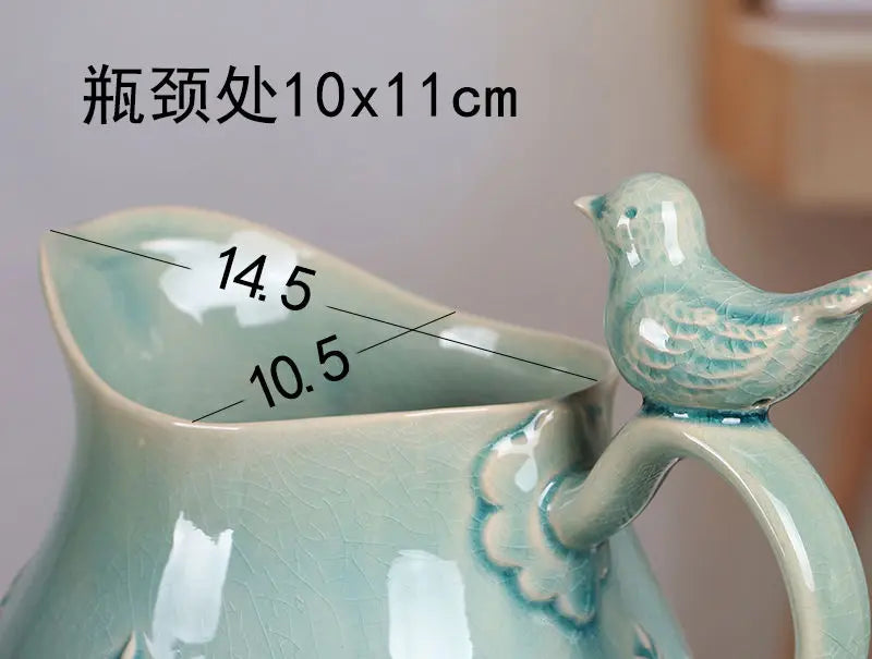 Vintage style Blue Ceramic Jug