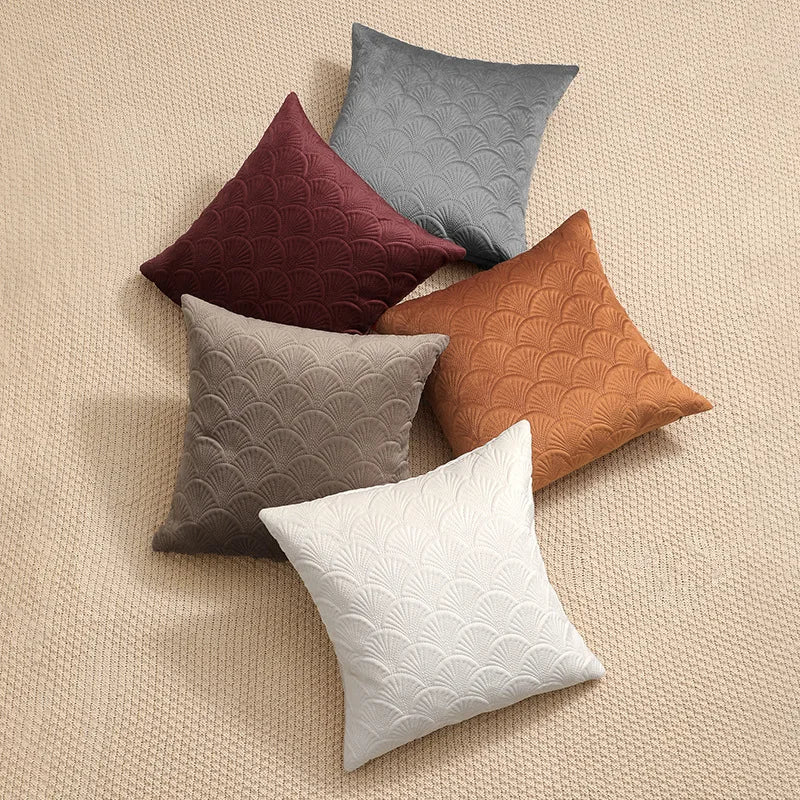 Art Deco Velvet Purple Cushion Cover