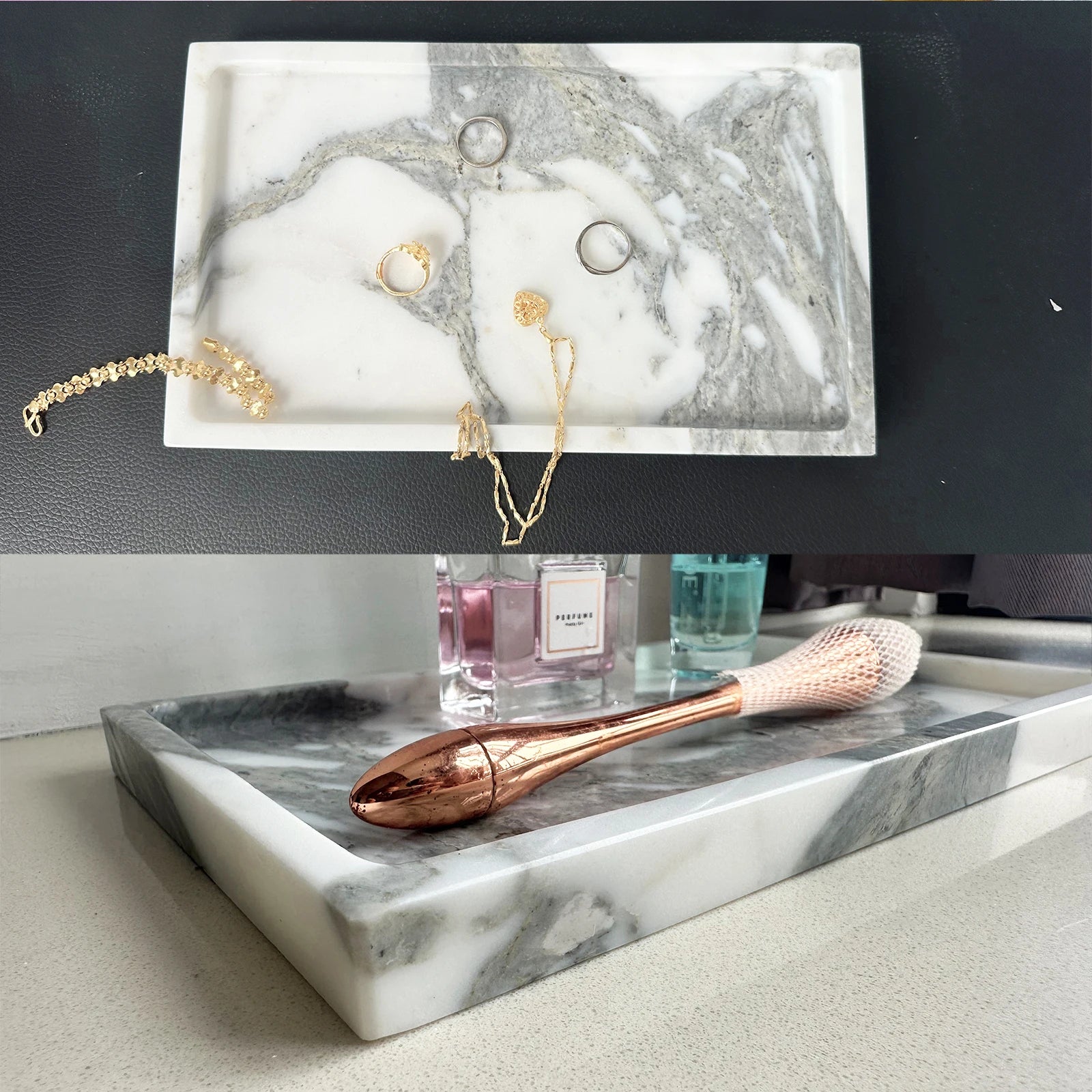 Rectangular Natural Marble Tray