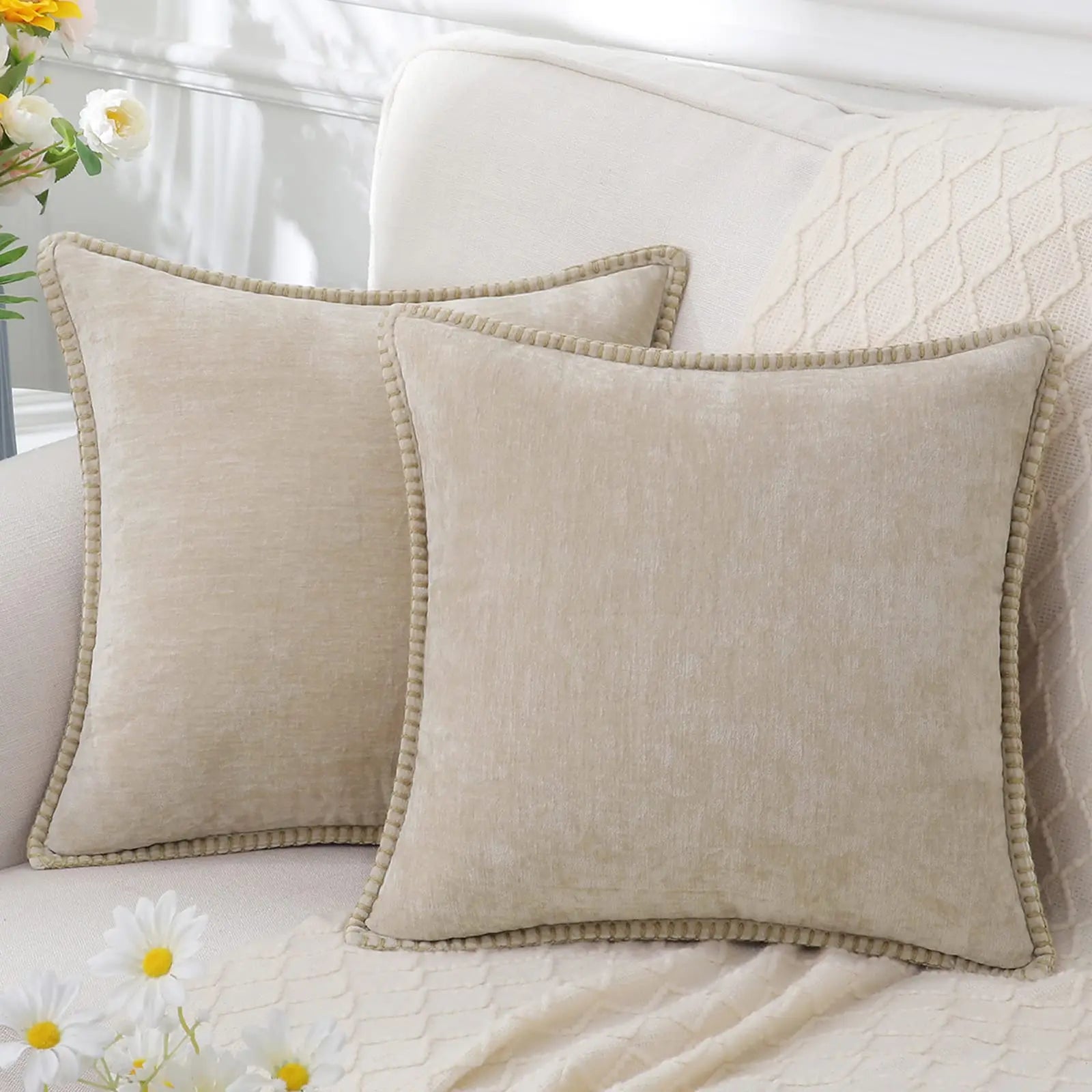 Chenille Soft Throw Cushion Cover
