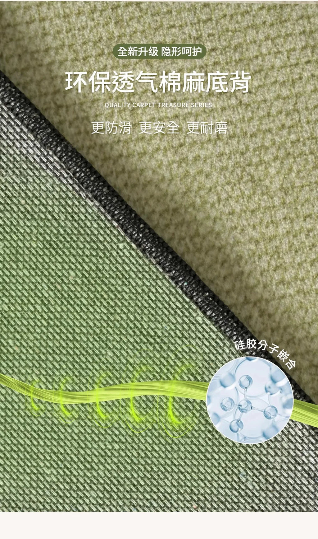 Olive rug with border