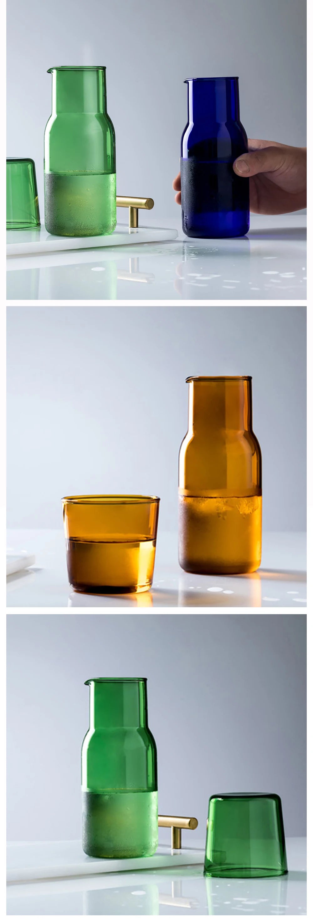 Glass Amber Bedside Decanter