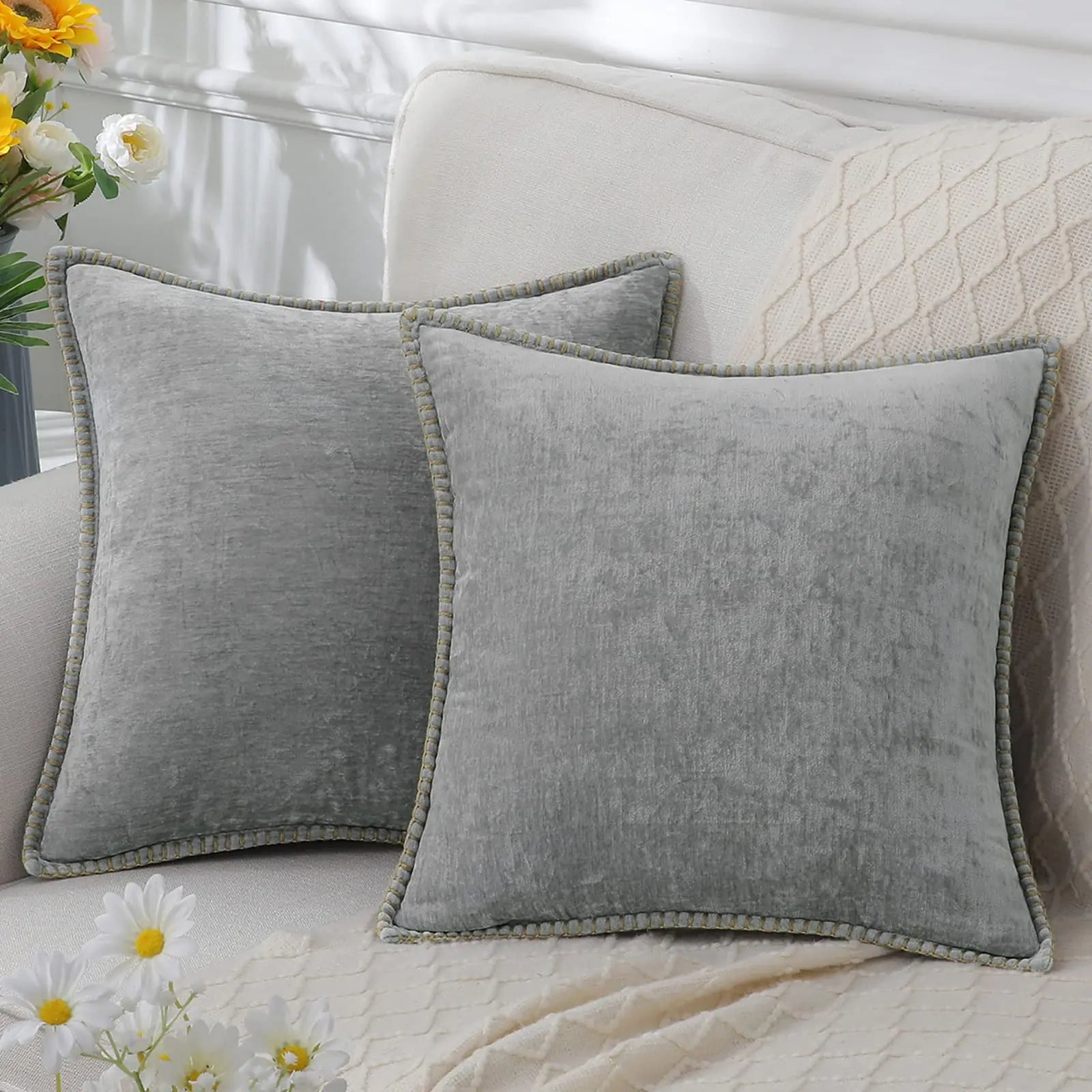 Chenille Soft Throw Cushion Cover